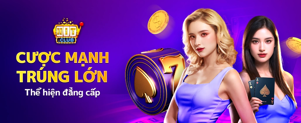 Banner quảng cáo trò chơi HitClub trên webok9